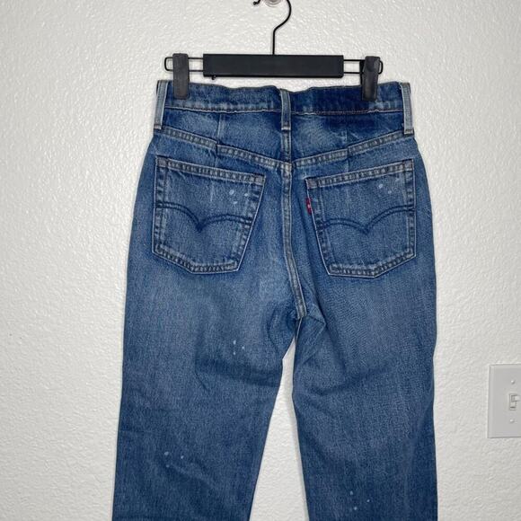 Levis Womens Jeans Size 26 Altered Straight Button Fly Ankle Medium Wash Denim - Picture 15 of 16
